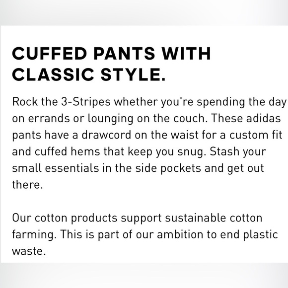 Women’s Adidas Essentials 3-Stripes Athletic Cuffed Pants 4X Plus Size - Picture 16 of 16